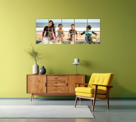 Photo Mosaic Canvas 25*10 (5 X 2 Grid)