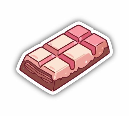 Pink Ombre Chocolate Bar Sticker Mockup