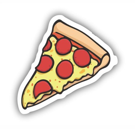 Pizza Piece Sticker Mockup