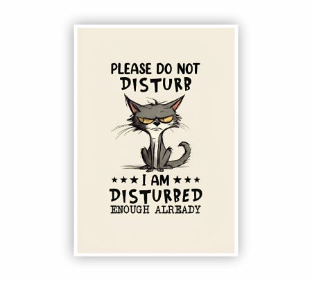 Please Do Not Disturb I am Disturbed Enough Already Poster Mockup