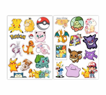 Pokemon Sticker Sheet