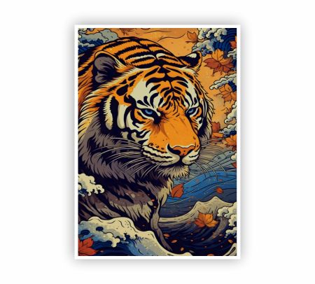 Pop Art Tiger Poster Mockup