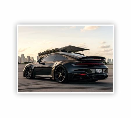 Porsche 992 Turbo S Poster Mockup