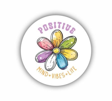Positive Mind Sticker Mockup