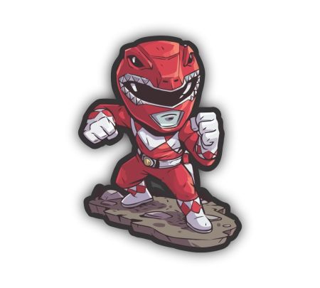 Power Ranger Sticker Mockup