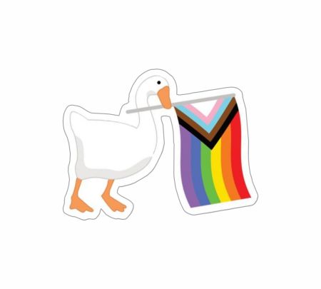 Pride Flag Duck Sticker Mockup