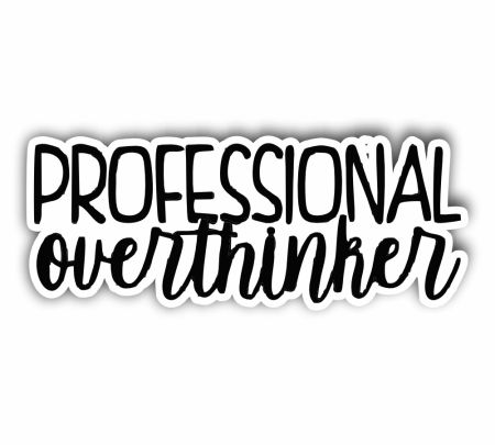 Professional Overthinker Sticker Mockup