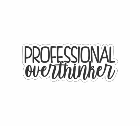 Professional Overthinker Sticker Mockup