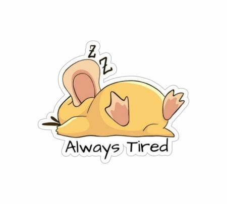 Psyduck Always Tired Pokemon Sticker Mockup