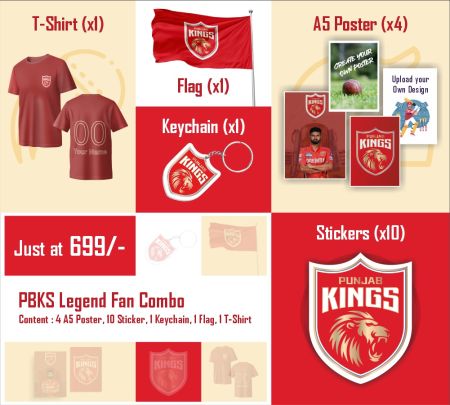 Punjab Kings Legend Fan Combo Mockup