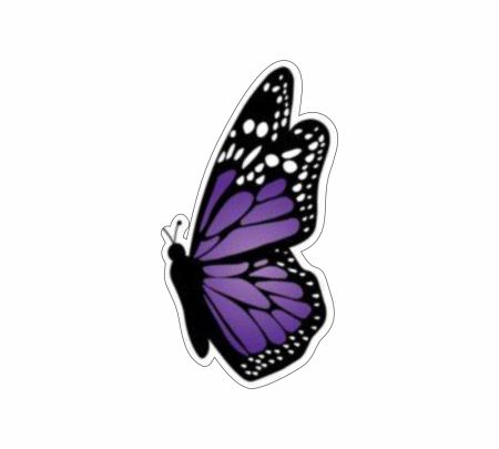 Cute Purple Butterfly Sticker Mockup