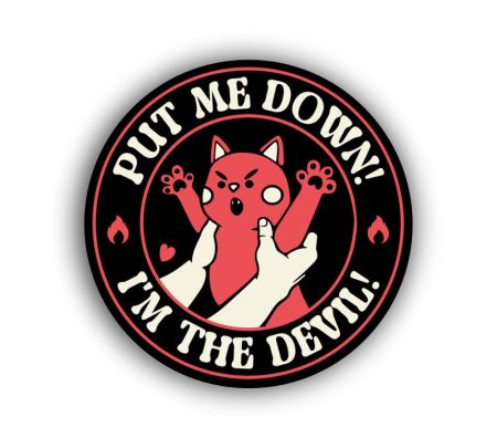 Put Me Down I m The Devil Sticker Mockup