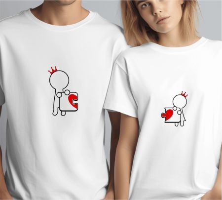 Puzzle Piece Couple T-shirts