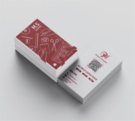 QR Code Visiting Card Mockup