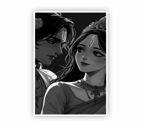 Radhe Krishna Poster Mockup
