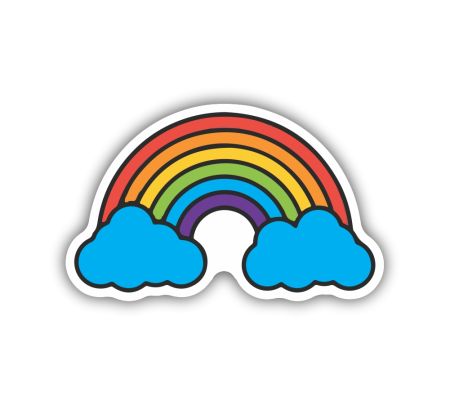 Rainbow Sticker Mockup