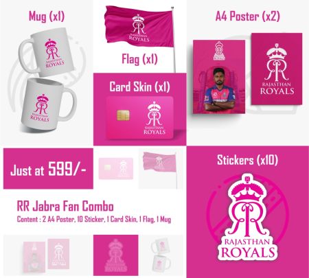 Rajasthan Royals Jabra Fan Combo Mockup