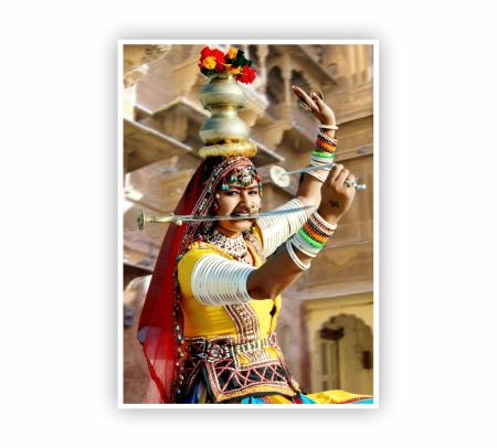 Rajasthani Chari Dance Poster Mockup