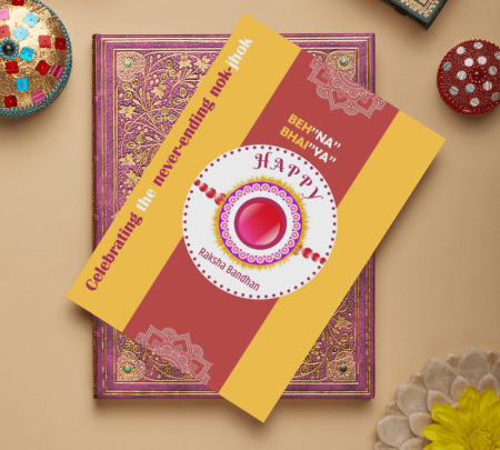 Raksha Bandhan Greeting Card Mockup