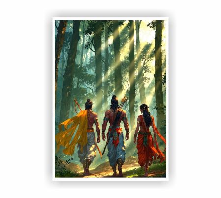 Ram, Sita, and Laxman Poster Mockup