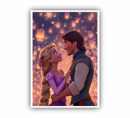 Rapunzel and Flynn Rider Poster Mockup