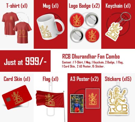 Royal Challengers Bengaluru Dhurandhar Fan Combo