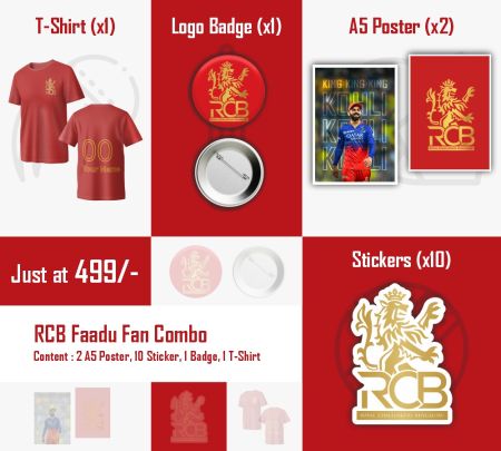 Royal Challengers Bengaluru Faadu Fan Combo Mockup