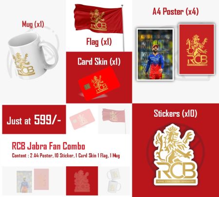 Royal Challengers Bengaluru Jabra Fan Combo Mockup