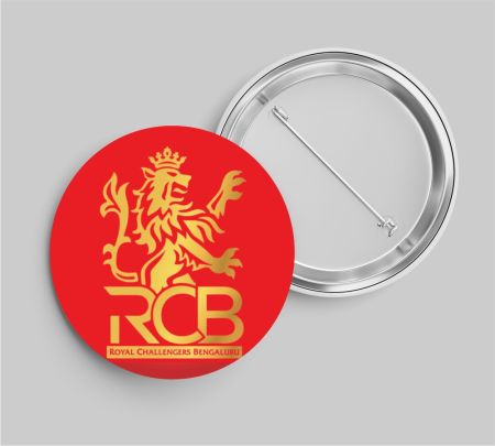 RCB Logo Button Badge Mockup