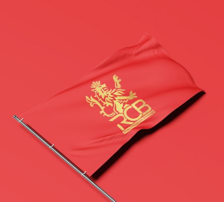Royal Challengers Bengaluru Flag Mockup