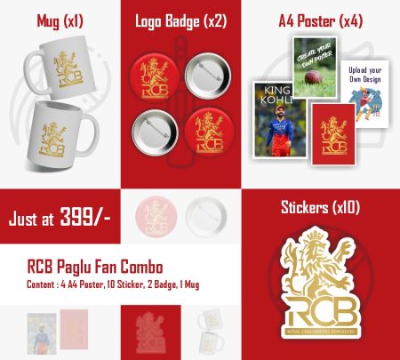 RCB Paglu Fan Combo