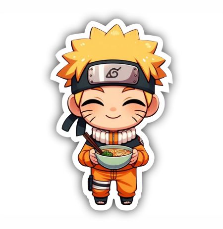 Chibi Naruto 01 Sticker Mockup