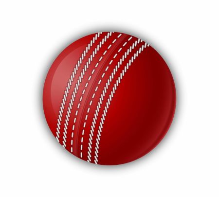 Red Ball Cricket Sticker Mockup