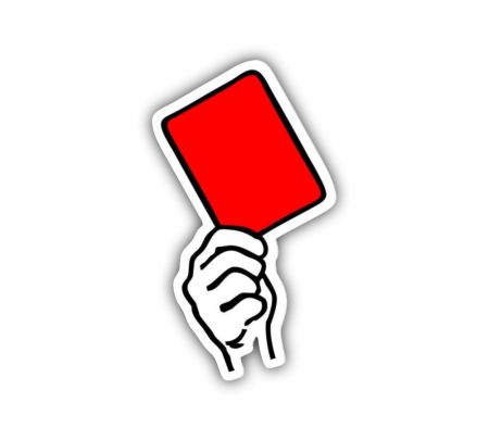 Red Card Football Sticker Mockup