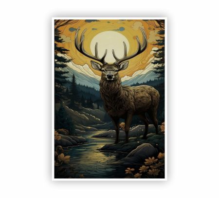 Red Deer Poster Mockup