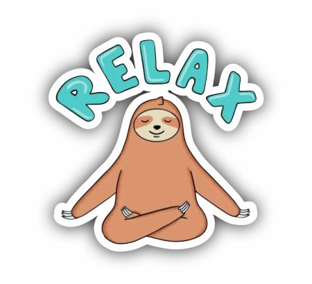 Relax Animal Sticker Mockup