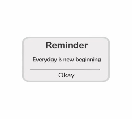 Reminder Everyday Is New Beginning Sticker Mockup