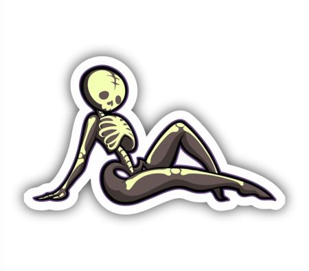 Skeleton Beb Sticker Mockup