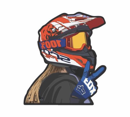 Riders Peace Sticker Mockup
