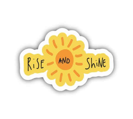 Rise And Shine Sticker Mockup