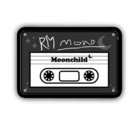 RM Mono Moonchild BTS Sticker Mockup