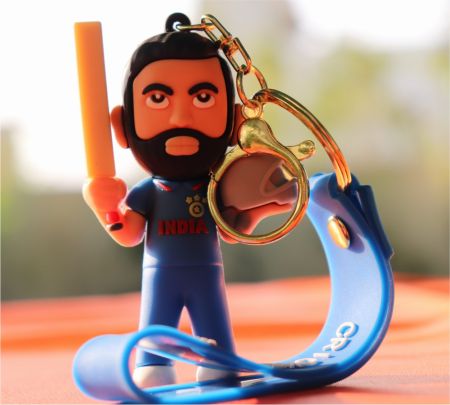 Rohit Sharma Rubber Keychain 1