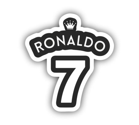 Ronaldo 7 Sticker Mockup