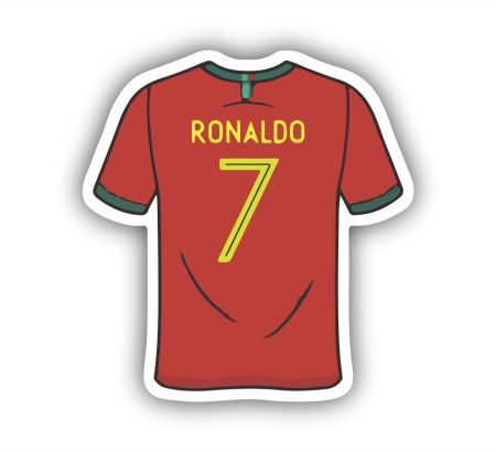Ronaldo Jersey Sticker Mockup