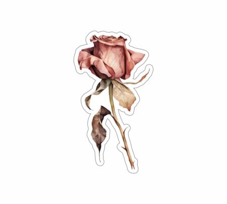 Rose Flower Sticker Mockup
