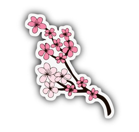 Rose Lily Flower Sticker Mockup
