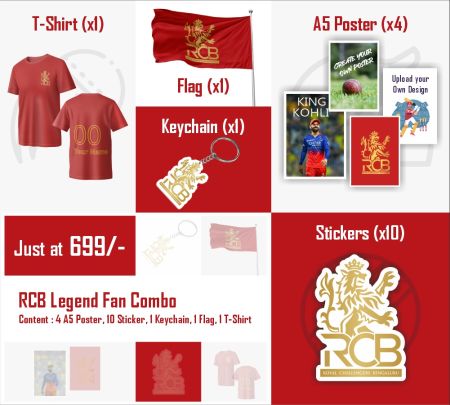 Royal Challengers Bengaluru Legend Fan Combo Mockup