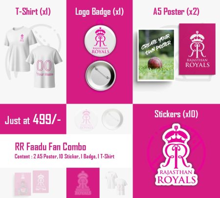 Rajasthan Royals Faadu Fan Combo Mockup