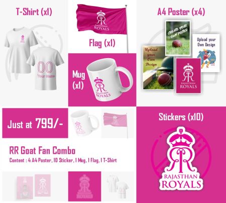 Rajasthan Royals Goat Fan Combo Mockup
