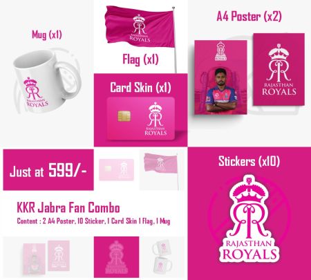 Rajasthan Royals Jabra Fan Combo Mockup